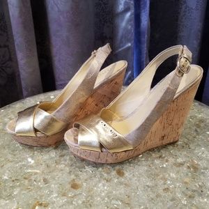 Coach Jessy Cork Wedge Heels